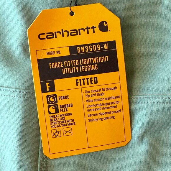 Carhartt Force Fitted Lightweight Utility Legging Women's Medium M Blue Surf NWT - Picture 4 of 11